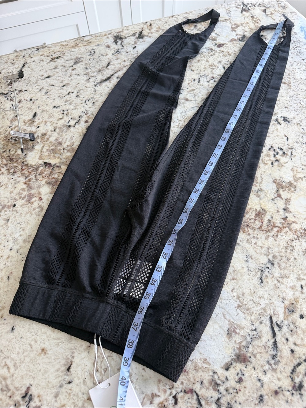 NWT GANNI Jersey and Mesh Stirrup Pants Leggings Size XXS (fits XS or S) - Picture 8 of 10